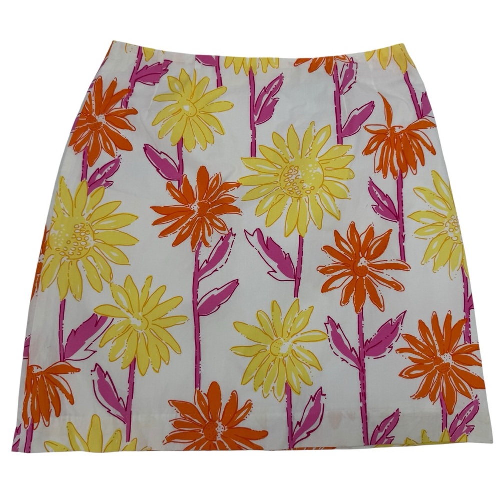 Vintage Lilly Pulitzer Sunflower Glow‎ in the Dark Night Mini Skirt 8